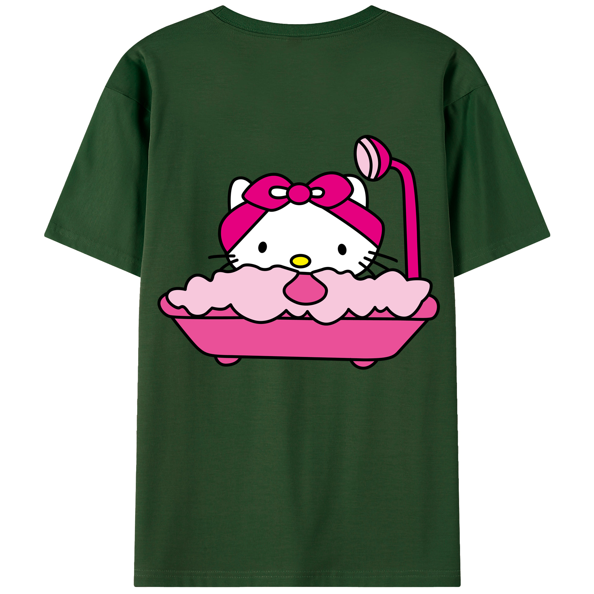 （画像用） Hello Kitty ハローキティ 綿100％半袖Tシャツ（背面プリント）